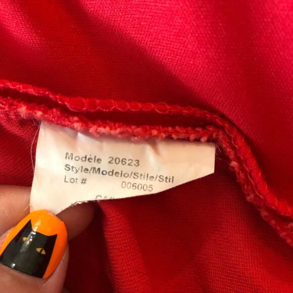 VTG Joseph Ribkoff Red Zip Front Blazer Jacket Fitted 12 Large Office Siren Y2K - Picture 9 of 11